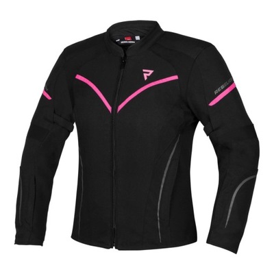 CHAQUETA TEKSTYLNA DAMSKA REBELHORN LUNA LADY BLACK/FLO PINK REGALO  