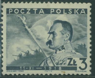 Polska PMW 3 zł. - Józef Piłsudski