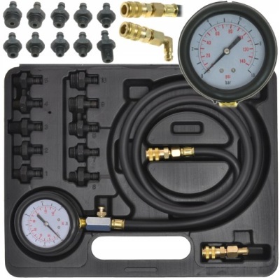 TESTER MANOMETR POMIARU OLEJU + 10 ADAPTERÓW