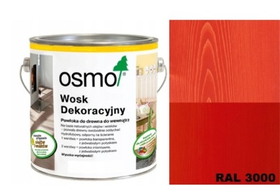 Wosk Dekoracyjny Ognisty Czerwony OSMO 0,125L 3104