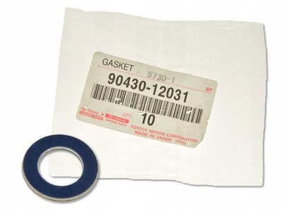 Toyota оригінальний номер 90430 12031 кільце ущільнювальний, кришка зливний оливи фото №1