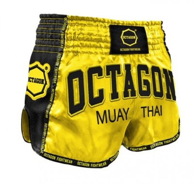 Spodenki Muay Thai Octagon yellow żółty - M