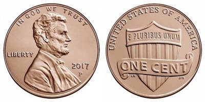 1 cent USA (2017) - A. Lincoln Mennica D