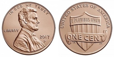 1 cent USA (2017) - A. Lincoln Mennica P