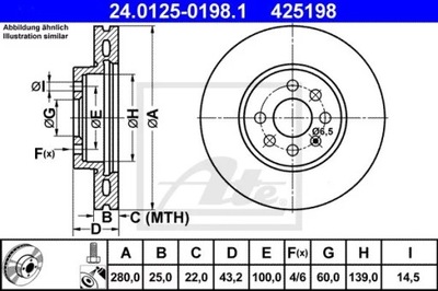 24.0125-0198.1 ДИСК HAM.PRZOD OPEL ASTRA H 04-10