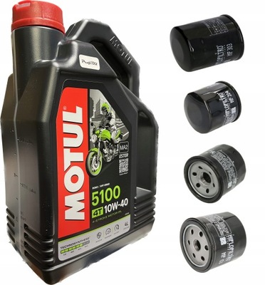 MOTUL 5100 4T 10W40 4L + FILTRO HF303/204/153/138  