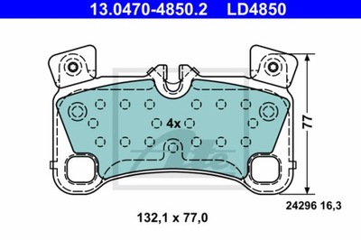 ZAPATAS DE FRENADO ATE CERAMIC ATE 13.0470-4850.2  