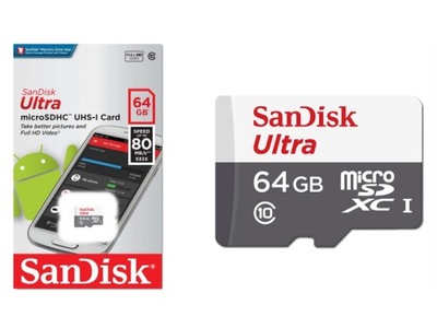 SanDisk MICRO SD XC ULTRA 80MB/s C10 UHS-I 64GB