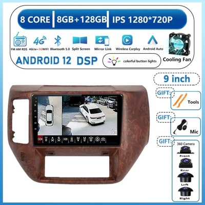 MULTIMEDIALNA NAVEGACIÓN GPS ANDROID 12 PARA NISSAN PATROL V5 Y61 2004-2021  