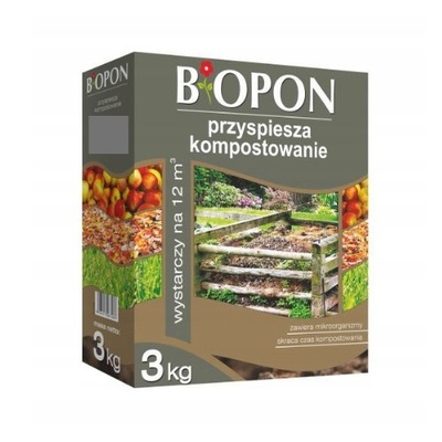 KOMPOSTER przyspiesza KOMPOSTOWANIE Biopon 3 kg