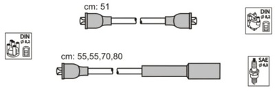 Дроти wysokiego напруги kpl. mazda 626 i ii nissan фото №1