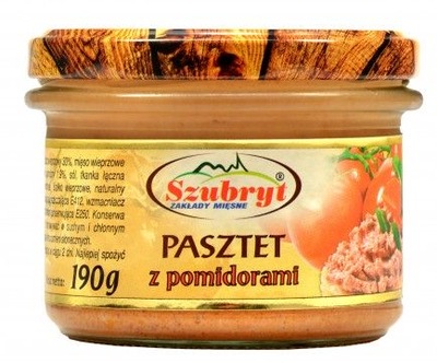 Pasztet Wieprzowy z Pomidorami SZUBRYT Słoik 190 g