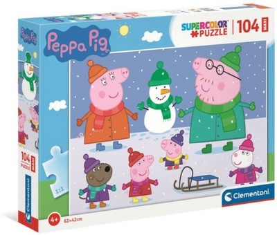 Puzzle 104 Maxi Super Kolor Świnka Peppa 23752