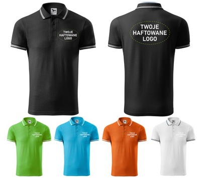 Koszulka Polo z HAFTEM LOGO firma różne kolory x8
