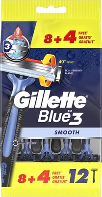 GILLETTE BLUE3 SMOOTH maszynka do golenia 12szt