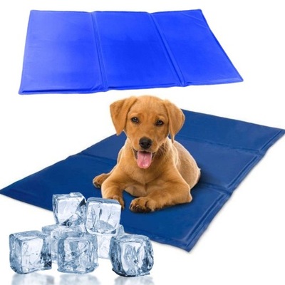 Mata dla psa odcienie niebieskiego 50 cm x 40 cm