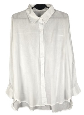 Biała cienka koszula prześwitująca luźna XL 42
