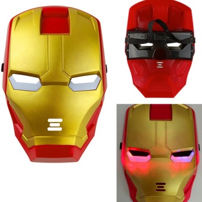 MASKA ŚWIECĄCA LED IRON MAN DO STROJU KOSTIUMU