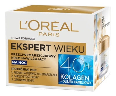 LOREAL Ekspert Wieku 40+ krem nawilżający na noc