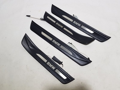 Накладки пороговые led правая левая перед задняя комплект bmw f07 молдинг фото №1