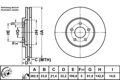 ATE DISKAI STABDŽIŲ 2SZT. PRIEK. CHRYSLER SEBRING 2.0 2.4 2.7 