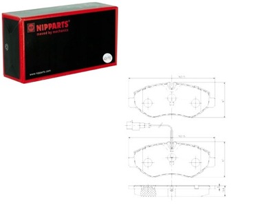 КОЛОДКИ ДИСКОВІ ТОРМОЗНІ NISSAN CABSTAR 35.15 NIPPARTS NIPPARTS фото