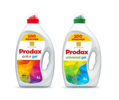 PRODAX 2x Żel do prania Color + Universal 2x 4L DE