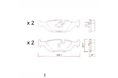 КОЛОДКИ ТОРМОЗНЫЕ ZIMMERMANN 34211156744 3421115439