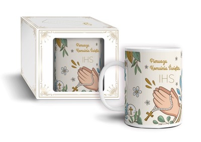 Кружка 300ml первая komunia św różaniec фото №1