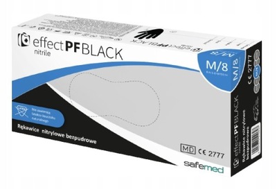 Safemed Rękawiczki rękawice nitrylowe Black M/8