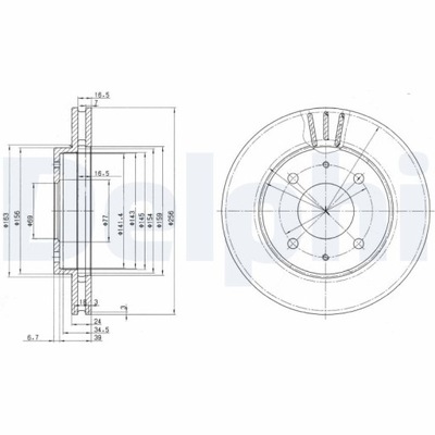 BG3202 DELPHI DISCO DE FRENADO  