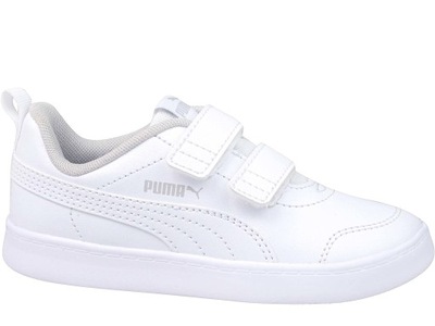 PUMA COURTFLEX V2 V INF 371544 04 BUTY DZIECIĘCE TRAMPKI BIAŁE NA RZEPY