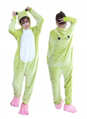 ŻABA Żabka PIŻAMA Kigurumi Onesie Przebranie Dres Kombinezon 158