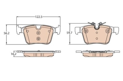 PADS BRAKE VOLVO T. S90- V90- XC90 2.0 14-  