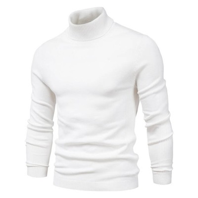 JRGZKRF Sweter 1016-SKU07864 biały golf r. M