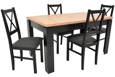Stół 80x140/180 cm + 4 krzesła / inne kolory