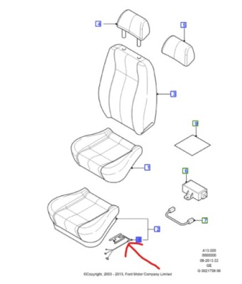 Датчик ремней безопасности ford mondeo mk3 02-07 фото №1