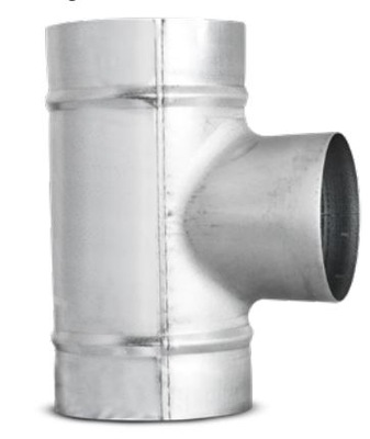Trójnik wentylacyjny tłoczony TPC 125-125 Alnor