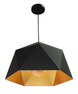 Lampa sufitowa wisząca metalowa czarna nowoczesna