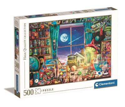 PUZZLE 500 HQ TO THE MOON, CLEMENTONI