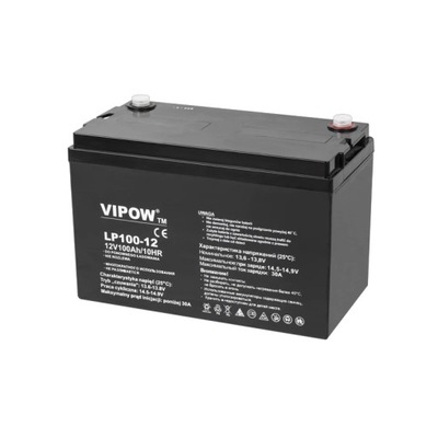 BAT0225 Akumulator żelowy VIPOW 12V 100Ah