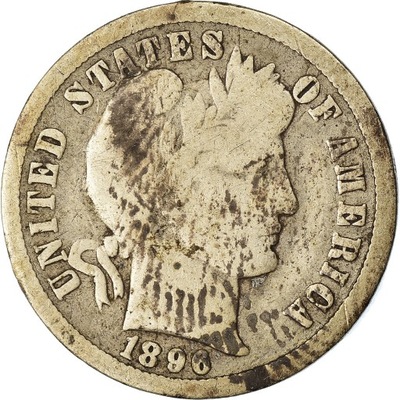 Moneta, USA, Barber Dime, Dime, 1896, U.S. Mint, N