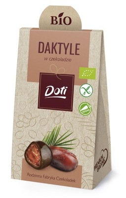 DAKTYLE W CZEKOLADZIE GORZKIEJ BEZGLUTENOWE BIO 50 g - DOTI