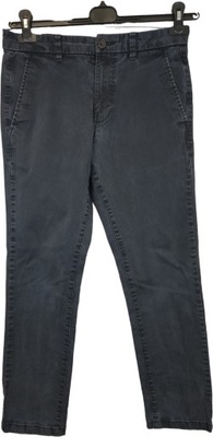 F&F Casualowe SPODNIE CHINO Granatowe W30 L30