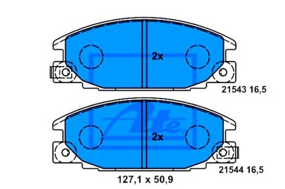 Ate комплект тормозных колодок ham. перед isuzu trooper i фото №1