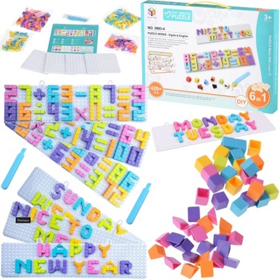 Gra Logiczna Układanka Karty Montessori Tangram Puzzle Klocki Planszowa 420
