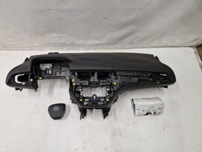 Консоль приборная панель opel corsa e 2 x подушки безопасности радар ori демонтаж фото №1