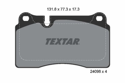 ZAPATAS DE FRENADO VW PARTE DELANTERA TOUAREG 3,0 V6 TDI 10- 2409801  