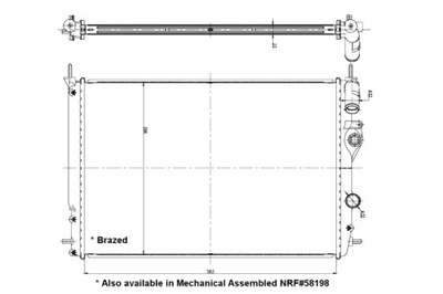 NRF RADUADOR DEL MOTOR DE AGUA RENAULT MEGANE I MEGANE I CLASSIC MEGANE I  