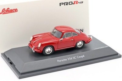 SCHUCO PORSCHE 356 SC Coupe 1961-1963 Red 1:43